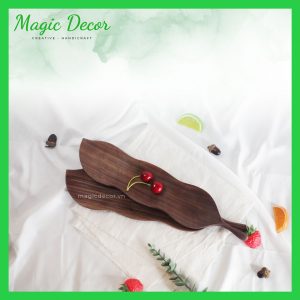 khay gỗ decor trang trí hình hạt đậu